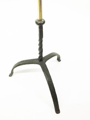 18th Century Dutch Brass Floor Candleholder-UCH-1224929