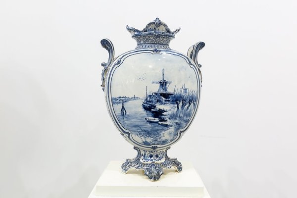 18th Century Dutch Delft Blue Vase-UJE-779008