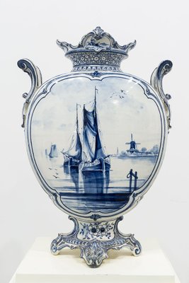 18th Century Dutch Delft Blue Vase-UJE-779008