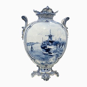 18th Century Dutch Delft Blue Vase-UJE-779008