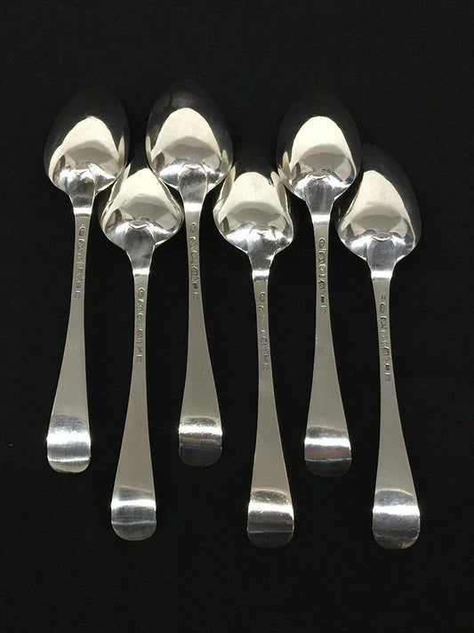 18th Century Dutch Haags Lofje Silver Spoons, The Hague, 1758, Set of 6