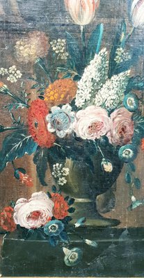 18th Century Dutch School, Flowers Bouquet, Oil on Canvas, Set of 2-NQV-848167