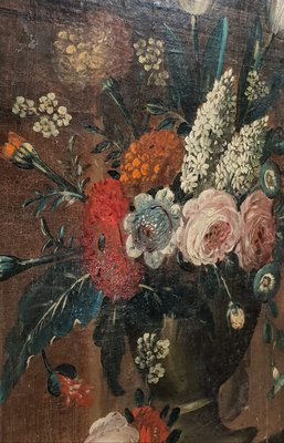 18th Century Dutch School, Flowers Bouquet, Oil on Canvas, Set of 2-NQV-848167