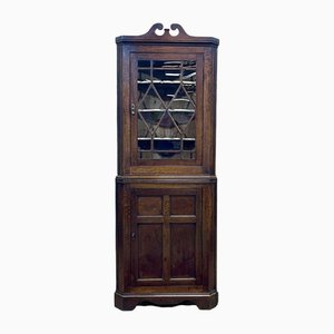 18th Century English Oak Corner Cabinet-QYF-2021866