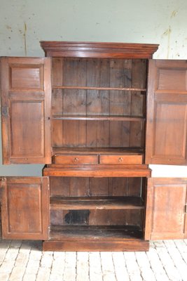 18th Century English Oak Four-Door Cabinet-GTG-1107866