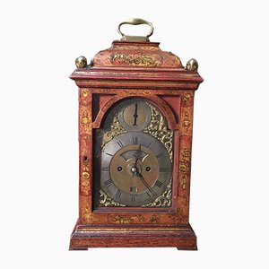 18th Century English Red Lacquer and Bronze Clock-LQ-575192