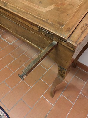 18th Century Flap Cabinet Writing Desk in Solid Walnut with Carvings-ZFY-1700974