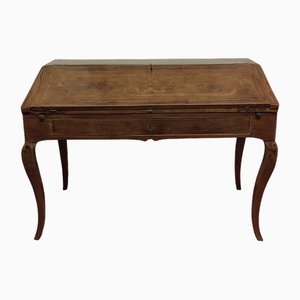 18th Century Flap Cabinet Writing Desk in Solid Walnut with Carvings-ZFY-1700974