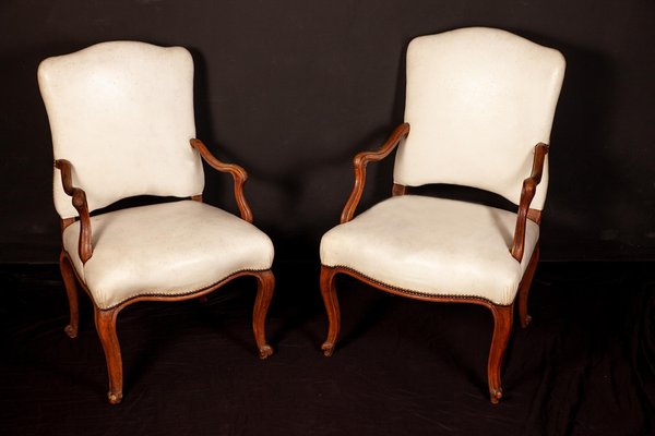 18th Century French Dining Chairs and Armchairs, 1760s, Set of 8-MBH-1032551