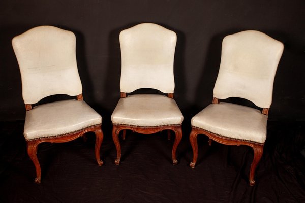 18th Century French Dining Chairs and Armchairs, 1760s, Set of 8-MBH-1032551