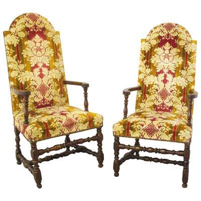 18th Century French Louis XIII Open Armchairs, Set of 2-RIU-725521