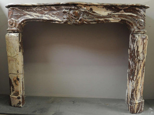 18th Century French Louis XIV Marble Fireplace Mantel