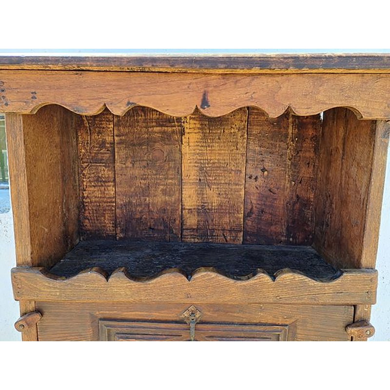 18th Century French Walnut and Oak Wood Cupboard