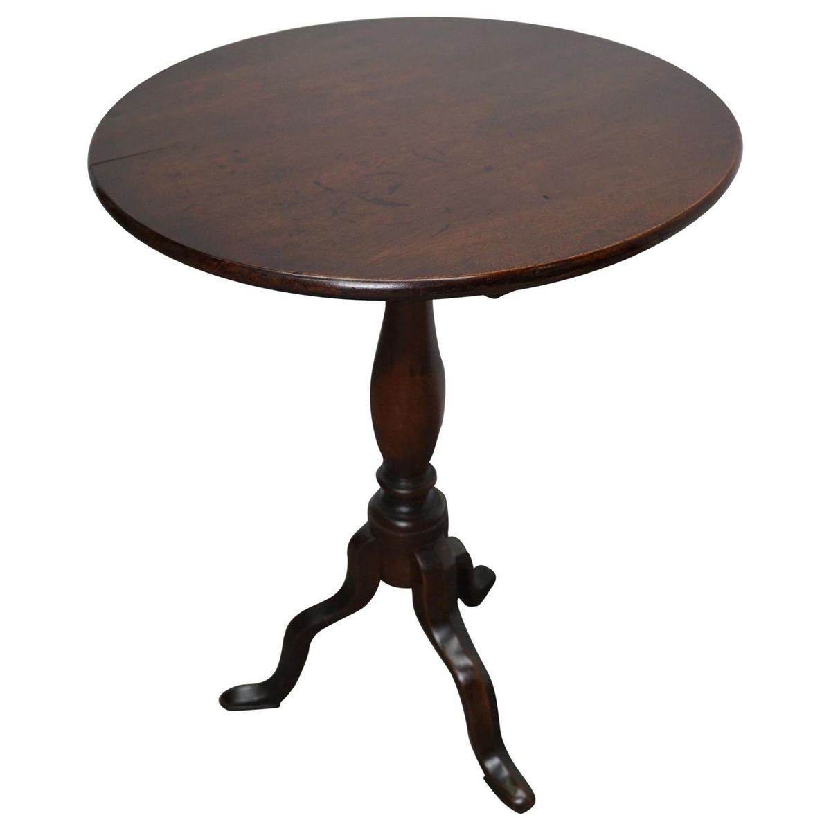 18th Century Georgian Mahogany Tilt Top Wine Table