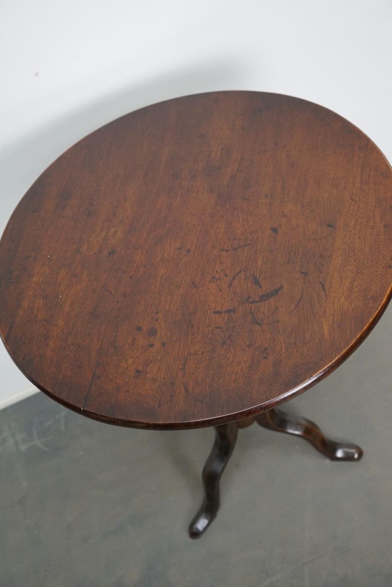 18th Century Georgian Mahogany Tilt Top Wine Table