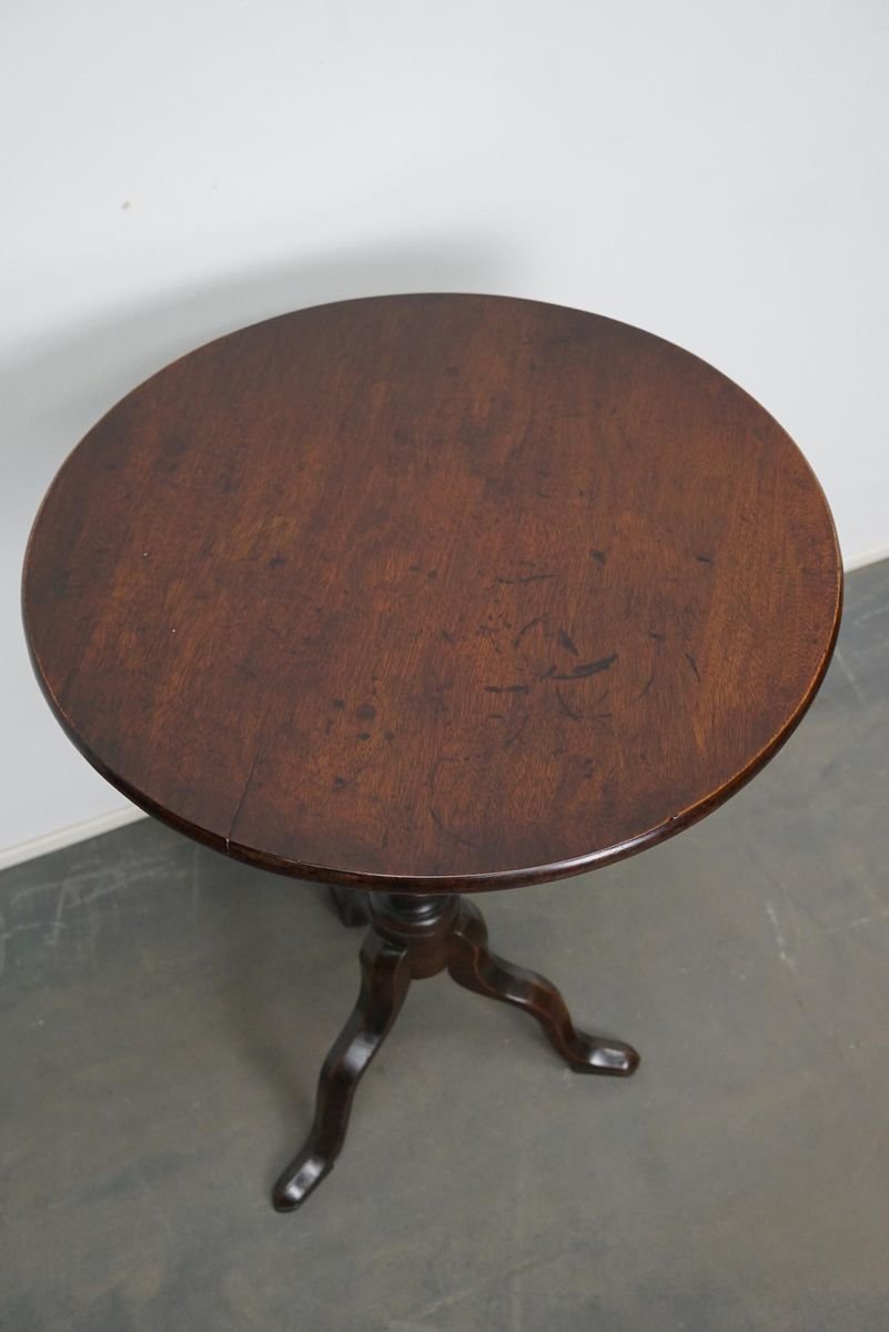 18th Century Georgian Mahogany Tilt Top Wine Table