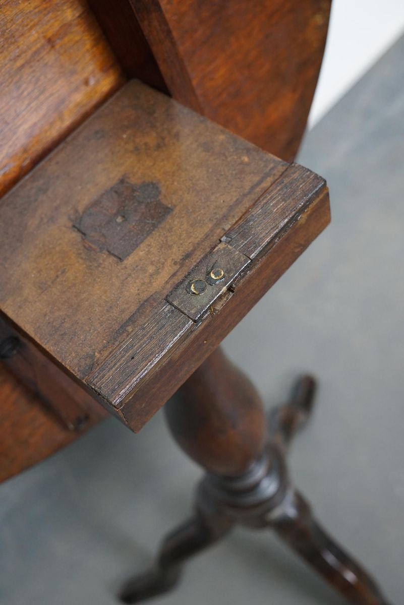 18th Century Georgian Mahogany Tilt Top Wine Table