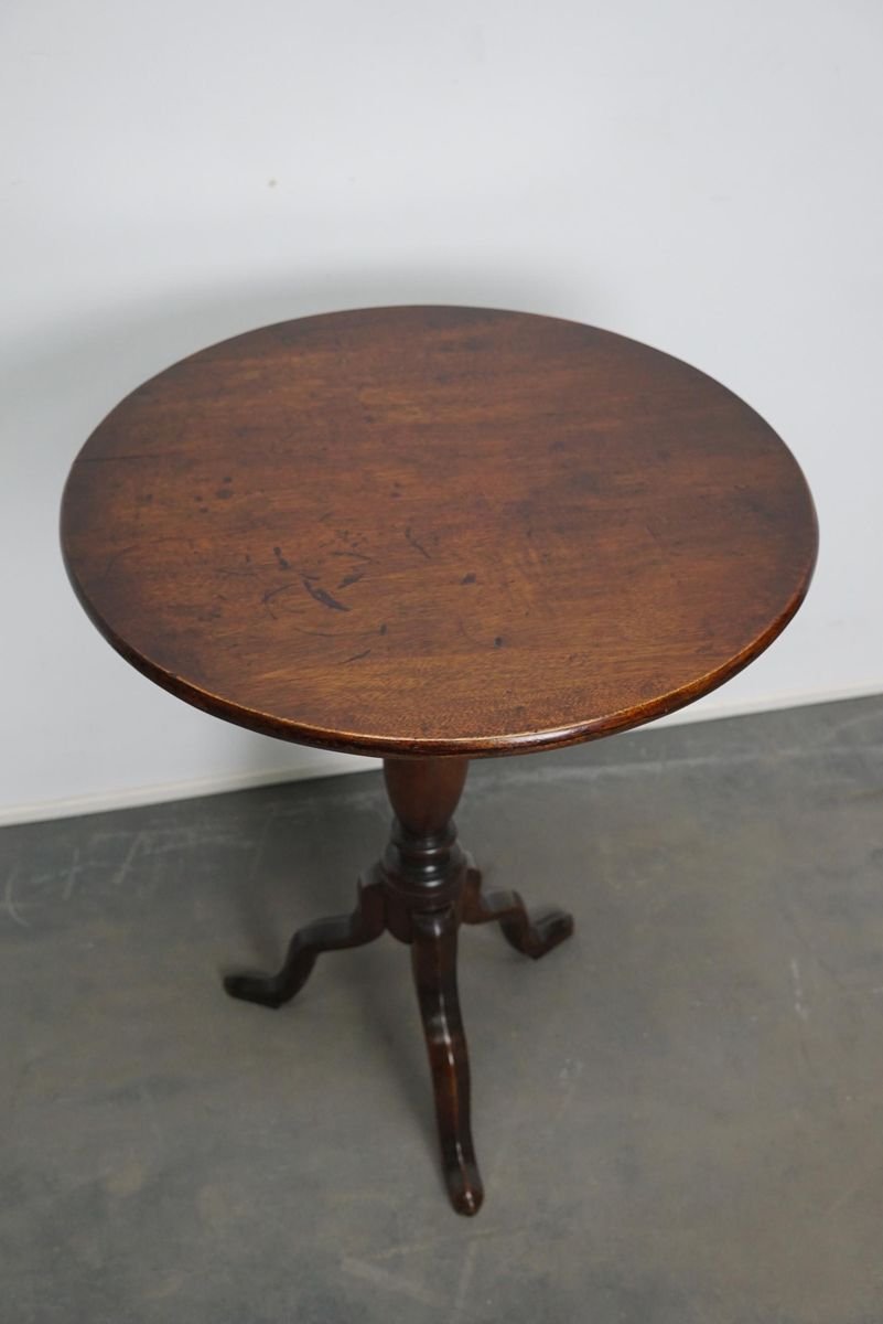 18th Century Georgian Mahogany Tilt Top Wine Table