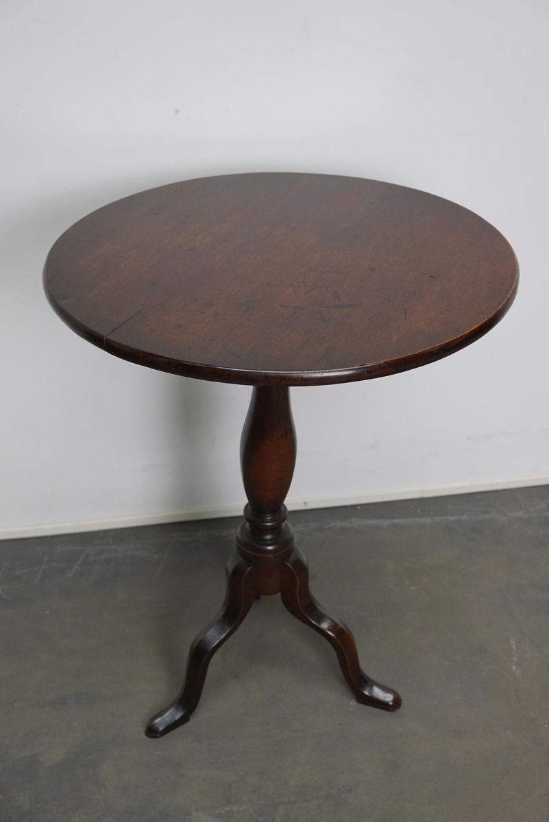 18th Century Georgian Mahogany Tilt Top Wine Table