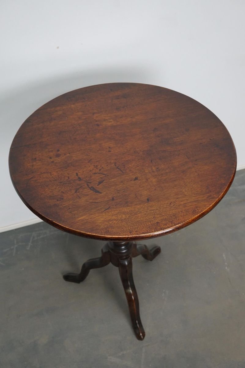 18th Century Georgian Mahogany Tilt Top Wine Table