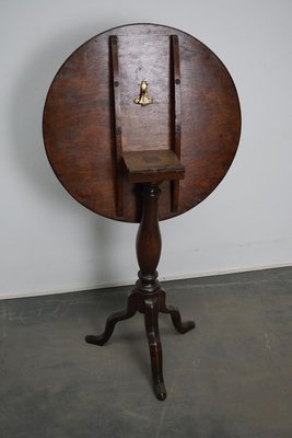 18th Century Georgian Mahogany Tilt Top Wine Table-XO-844071