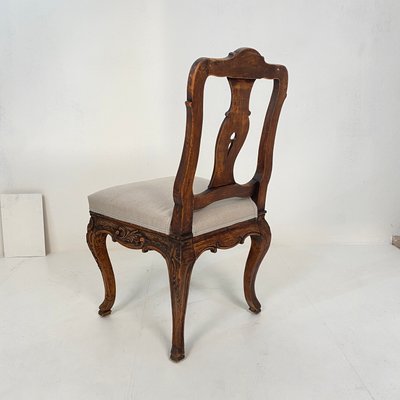 18th-Century German Baroque Chair in Carved Walnut, 1740s-FB-1000177