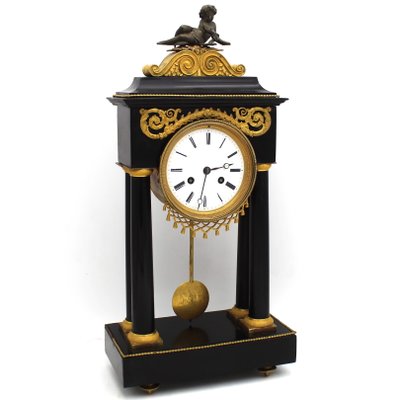 18th Century Gilt Bronze and Marble Clock-UMS-859129