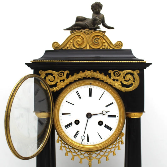 18th Century Gilt Bronze and Marble Clock