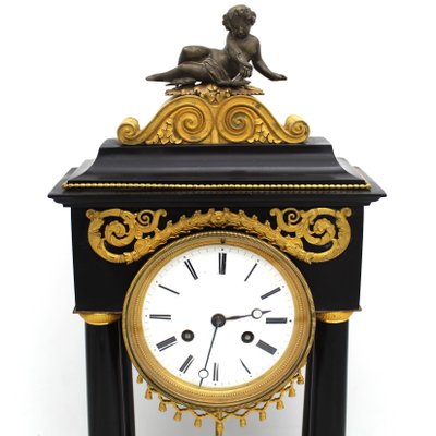 18th Century Gilt Bronze and Marble Clock-UMS-859129