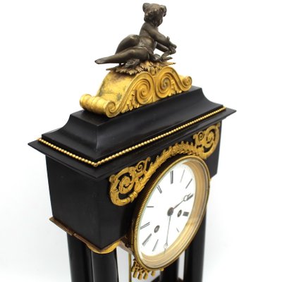 18th Century Gilt Bronze and Marble Clock-UMS-859129