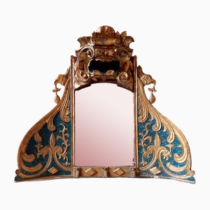 18th Century Italian Blue and Gold Church Mirror-TDA-1820863