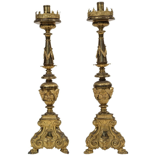 18th Century Italian Candleholders, Set of 2