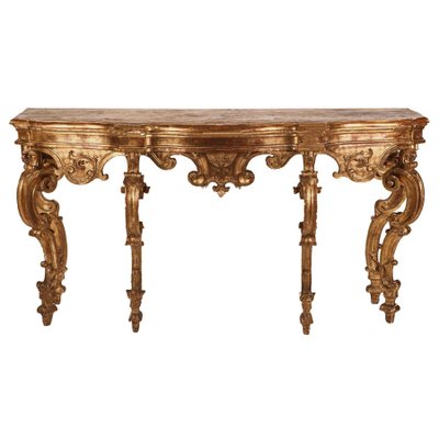 18th Century Italian Giltwood Console Table-MBH-1031695