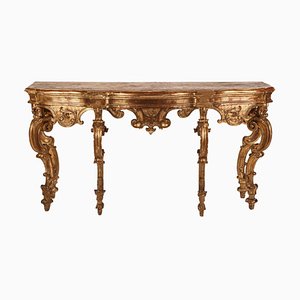 18th Century Italian Giltwood Console Table-MBH-1031695