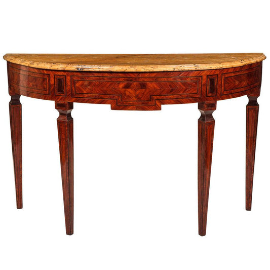 18th Century Italian Marquetry Console Table