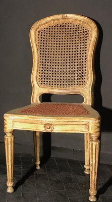 18th Century Italian Painted and Parcel-Gilt Chairs, Set of 6-MBH-1032567