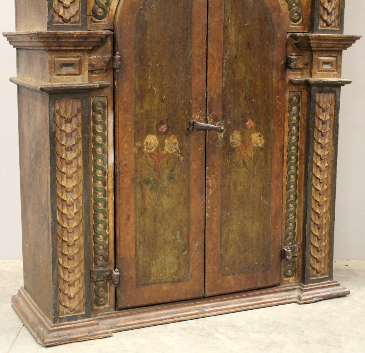 18th Century Lacquered & Painted Wood Cabinet