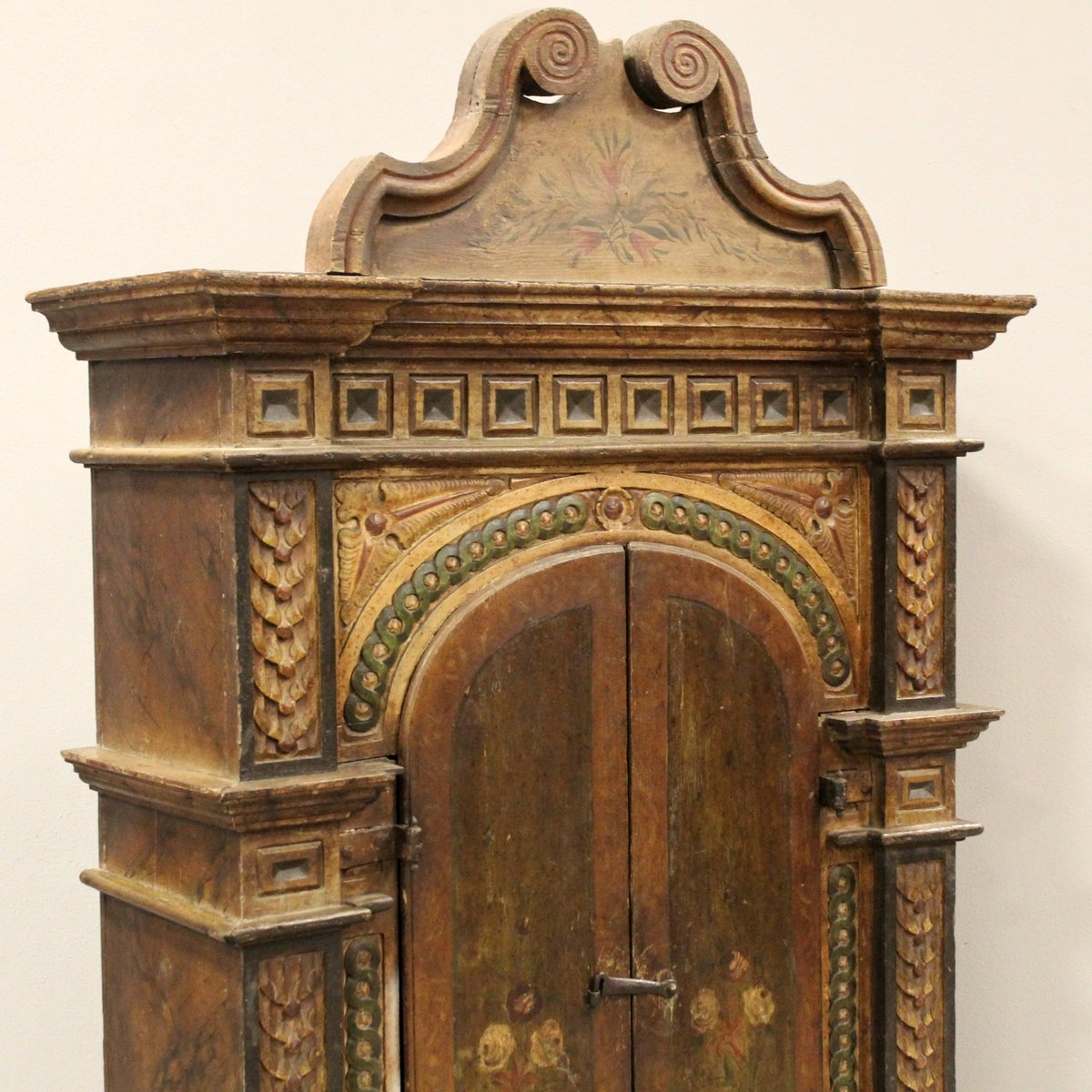 18th Century Lacquered & Painted Wood Cabinet