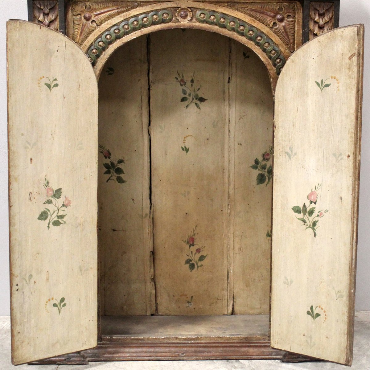 18th Century Lacquered & Painted Wood Cabinet