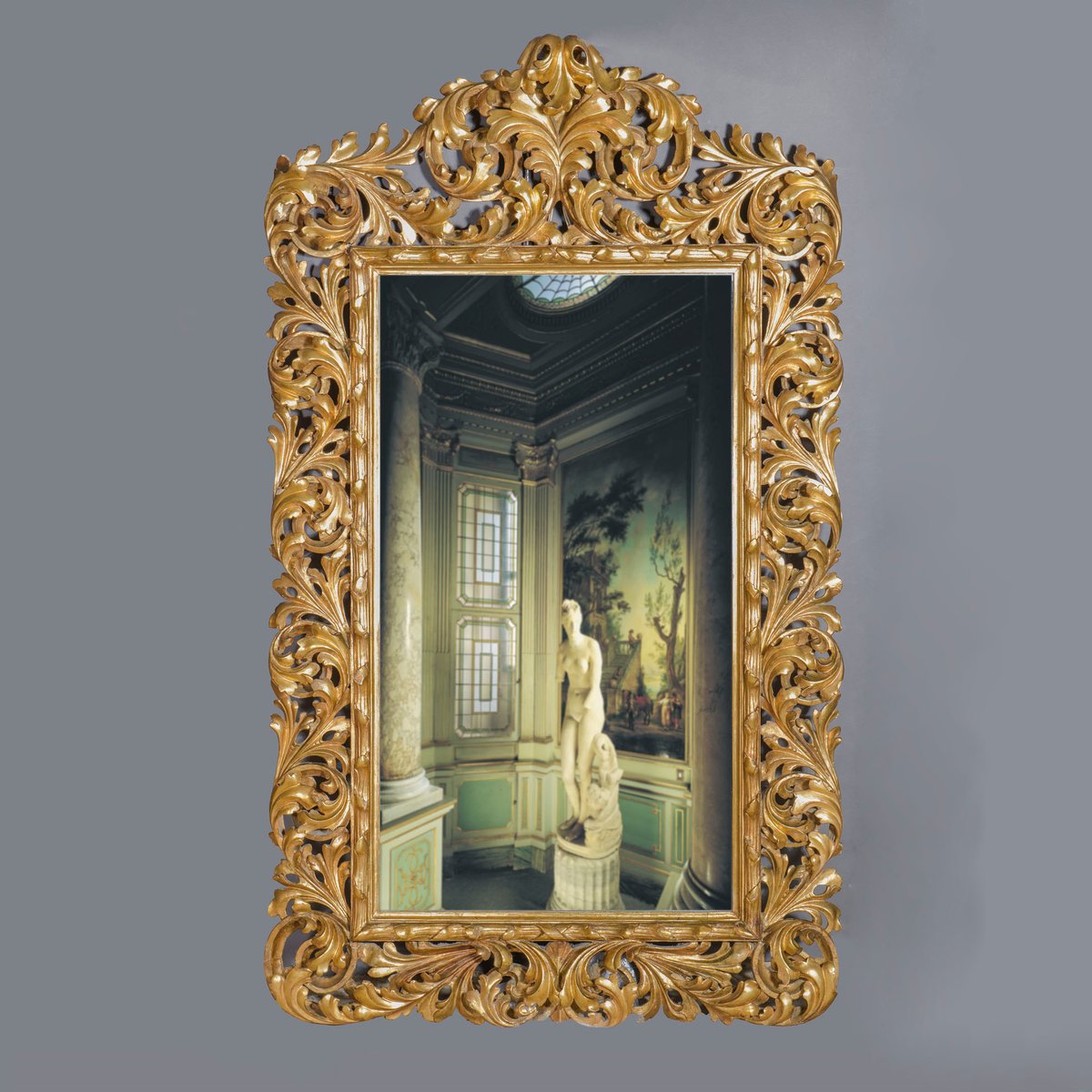 18th Century Large Italian Gilded Mirror, 1780s