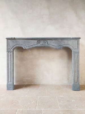 18th Century Louis XIV Amsterdam Bluestone Fireplace-TDA-1742316