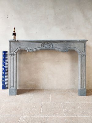 18th Century Louis XIV Amsterdam Bluestone Fireplace-TDA-1742316