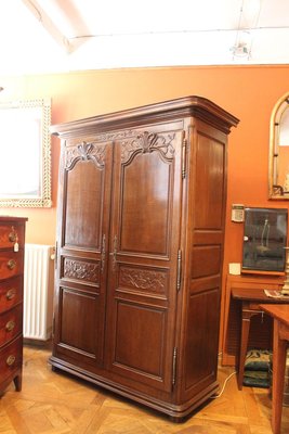 18th Century Louis XIV French Oak Wardrobe-HPU-728823