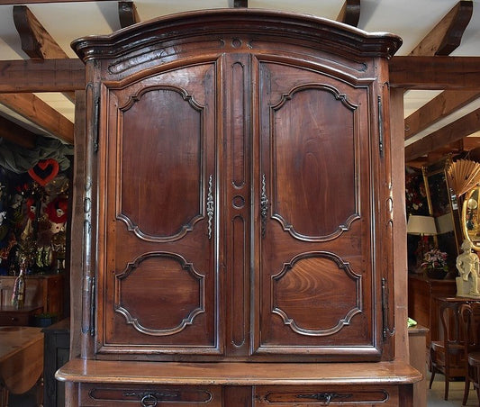 18th Century Louis XIV Two-Corps Buffet in Red Cherry