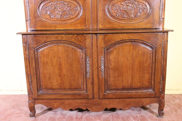 18th Century Louis XV French Oak Buffet-HPU-732876