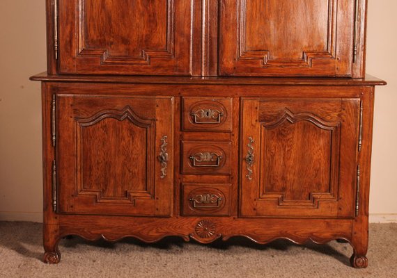 18th Century Louis XV French Oak Buffet-HPU-785705