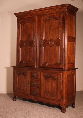 18th Century Louis XV French Oak Buffet-HPU-785705