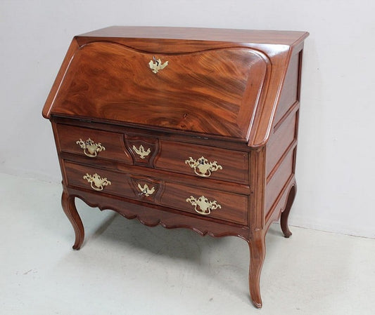 18th Century Louis XV Shipowner's Desk in Mahogany, Nantes