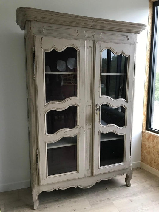 18th Century Louis XV Style Cabinet in French Patinated Glass