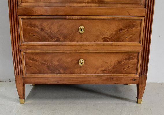 18th Century Louis XVI Blond Walnut Secretaire-RVK-655929